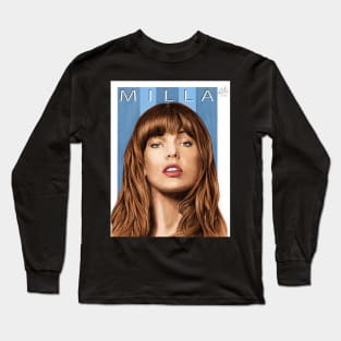 My name is MILLA (portrait of Milla Jovovich) Long Sleeve T-Shirt